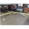 Image 1 : 2 Painted Benches ; 1) 18" x 95" X 9" . 1) 17" x 60" x 9"