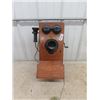 Image 1 : Oak Wall Mount Telephone - Nice Condition