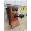 Image 2 : Oak Wall Mount Telephone - Nice Condition