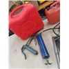 Image 4 : Grease Guns - 1 is 12 V, 3Gas Cans, Oil Can