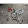 Image 1 : Ice Tongs, Bale Hook, Rope, Gas Can