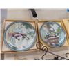 Image 3 : 4 Oriental Collector Plates with Boxes + Certificate , 3 Frames, & Plate Stands