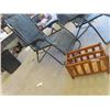 Image 3 : 2 Folding Gravity Lounge Chairs & Magazine Rack