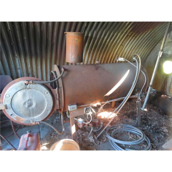 Shop Built Wood Fire Uninsulated Boiler with 2 Circulation Pumps - Firebox = 28" x 60"