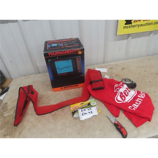 Tournament Pro Fish Finder - Used Working Condition & Fishing  Themed Apron