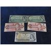 Image 1 : Canadian Dollar Bills; 1) 11973 $1 , 2) 1967 $1, 1) 1986 $2