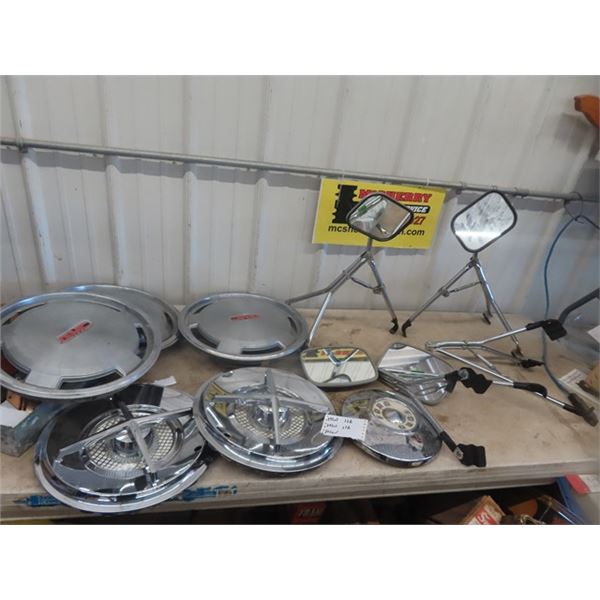 6 Hubcaps & 4 Extension Mirrors