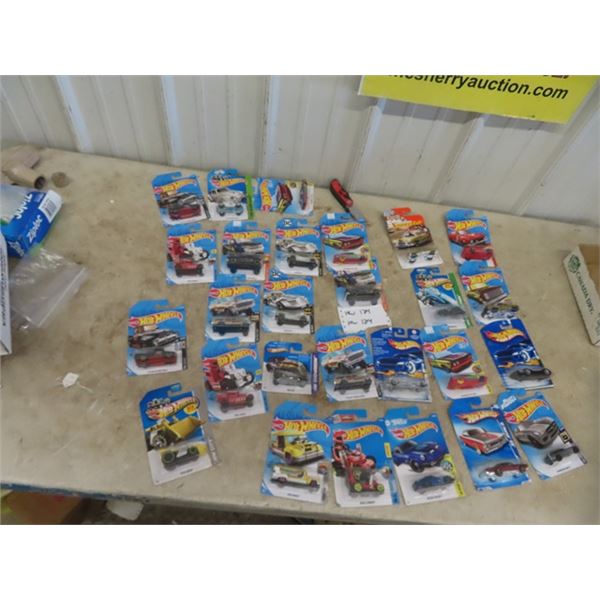 27 Hot Wheels Cars in Packages including 2 Batman