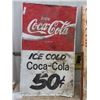 Image 2 : 2 Metal Coke Signs; 1) 28" x 47" , 1) 10" X 48"