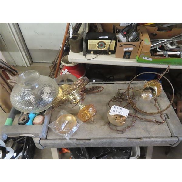 2 Swag Lamps  only 1 Shade