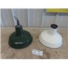 Image 1 : 2 Porcelain Service Station Lights 11" at Base