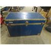 Image 1 : Blue Trunk 45" x 23" x 27" Cedar Lined With Key