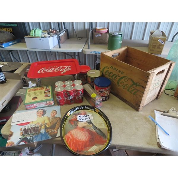 Coca-Cola Crate, Tray, Tins plus more