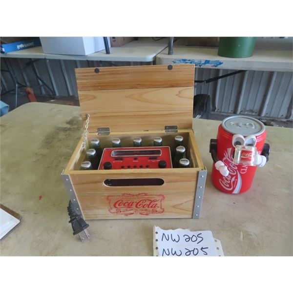 Coca-Cola Alarm Clock Radio & Mechanical Bank