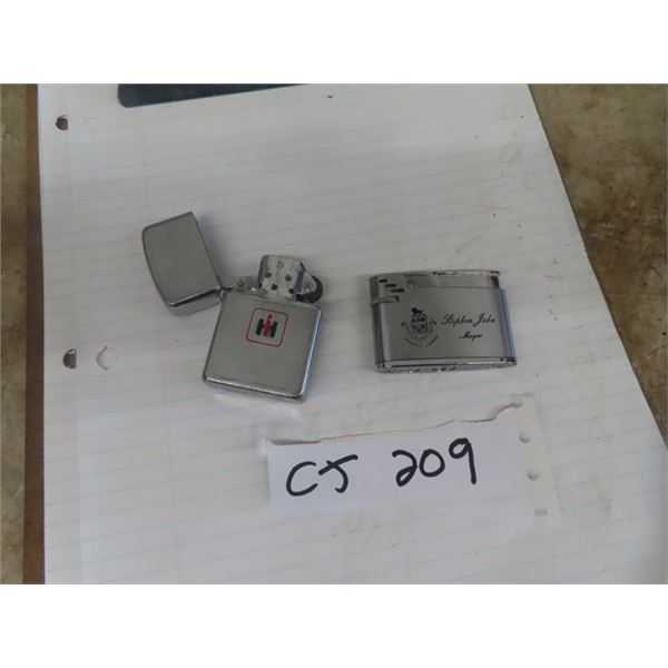2 Lighters; 1) International & 1) Stephen Juba