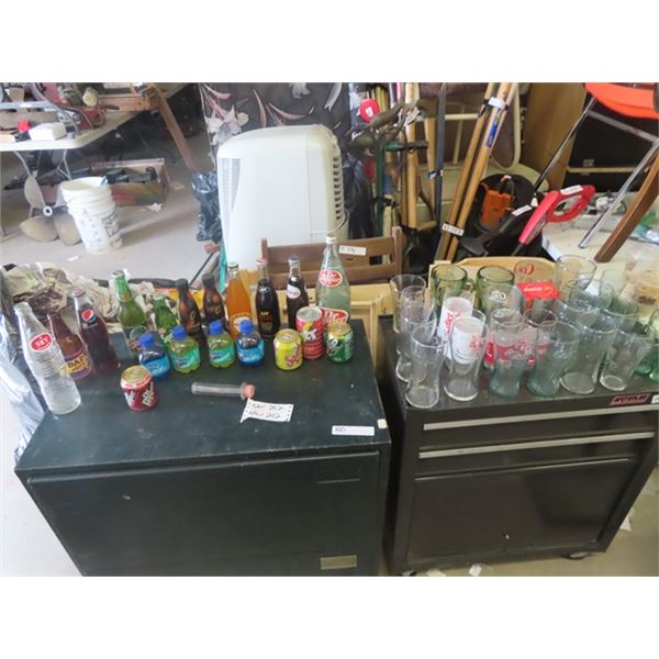 Coca-Cola Glasses & Bottles ; Pepsi + Dr. Pepper