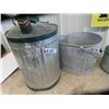 Image 3 : 3 Metal Gas Cans & 1 Mop Pail
