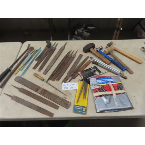 Sledge Hammer, Ball Pin Hammer, Punches, Prys, Files, plus more