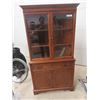 Image 1 : Walnut Corner China Cabinet 68" Tall , Front Width 35"