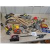Image 1 : Tape, Laser Level, Stud Sensor, Hammer Handles, Trowels, Scrapers, Markers plus more