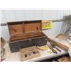 Image 1 : Wooden carpenter Box with someTools ; Planer, Levels, Drills