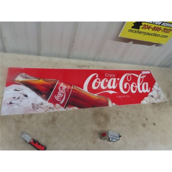 Plexi-Glass Coca-Cola Sign 13" X 48"