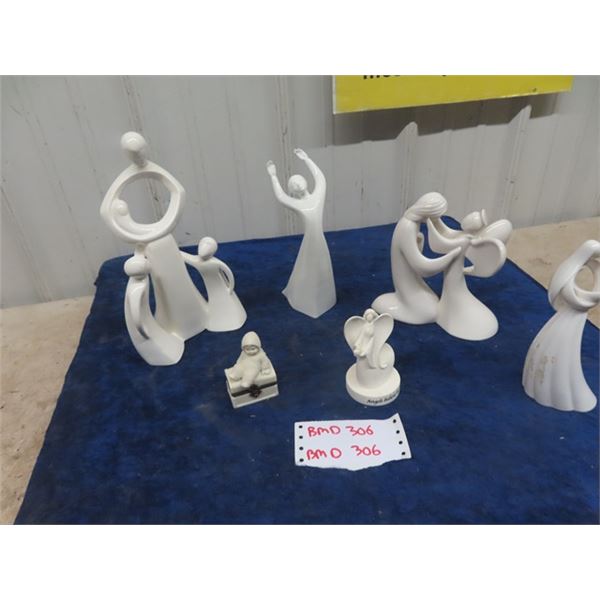 6 FIgurines - 1 Royal Doulton " Awakening " Figurine