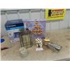 Image 1 : Desert Stand, Humidifier, Brass + Glass Shelfm Tins & Ornaments