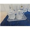 Image 2 : Crystal Tray, Cream + Sugar Pair & Glasses