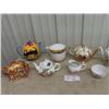 Image 1 : 6 Tea Pots & Cream + Sugar Set ; Gibson, Royal Wessley, Royal Petal  plus others