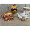 Image 3 : 6 Tea Pots & Cream + Sugar Set ; Gibson, Royal Wessley, Royal Petal  plus others