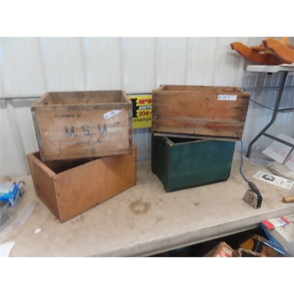 4 Wooden Crates