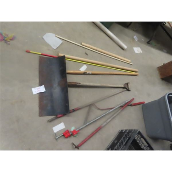 Yard Tools - Shovel, Handles plus others