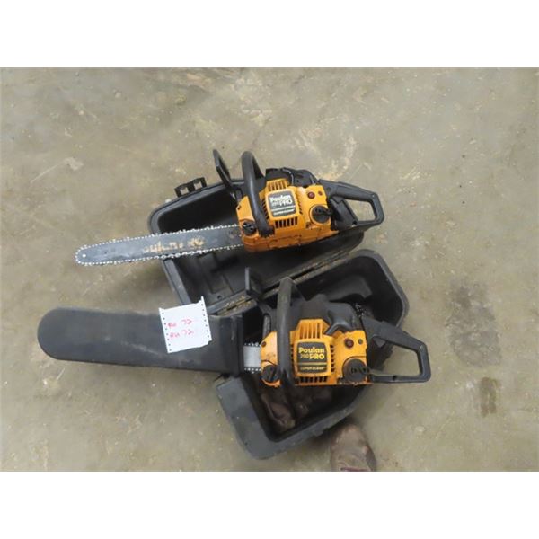 2 Poulan Pro 260 Chain Saws