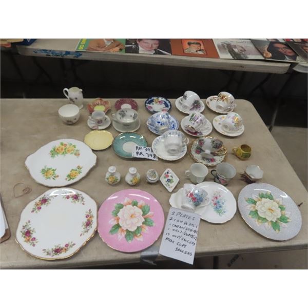 China Cup + Saucer Pairs, Cream +Sugar Set plus more
