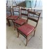 Image 2 : 6 Walnut Dining Room Chairs - 1 is Captain