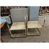 Image 1 : 2 Metal Shop Stands on Casters 22" X 22" x20" plus 16" to Top of Handles