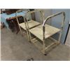 Image 2 : 2 Metal Shop Stands on Casters 22" X 22" x20" plus 16" to Top of Handles