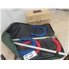 Image 3 : Horse Shoe Game with Case, 2 Folding Fishing Rods, Some Hooks, Weight Mold