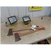 Image 1 : 2 Halogen Lights & 2 Axes