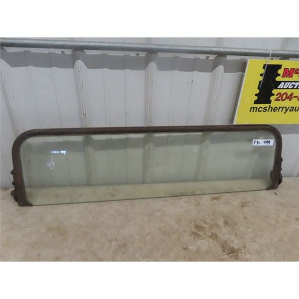 Old Auto Window with Crack 11" x 40"