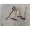 Image 2 : 2 Picks, Shovel, Splitter, Axe
