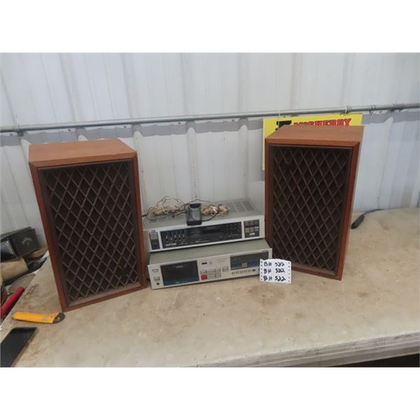Alpine AL-35 Stereo.Casseette/Tape Deck, JVC Receiver & 2 Speakers