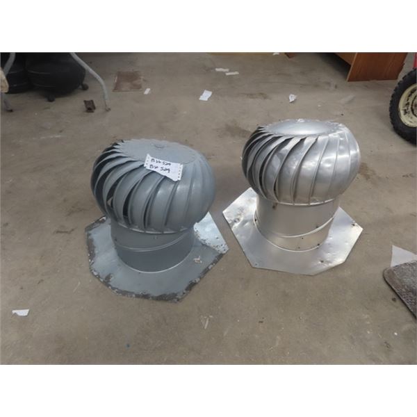 2 Whirly Bird Roof Vents