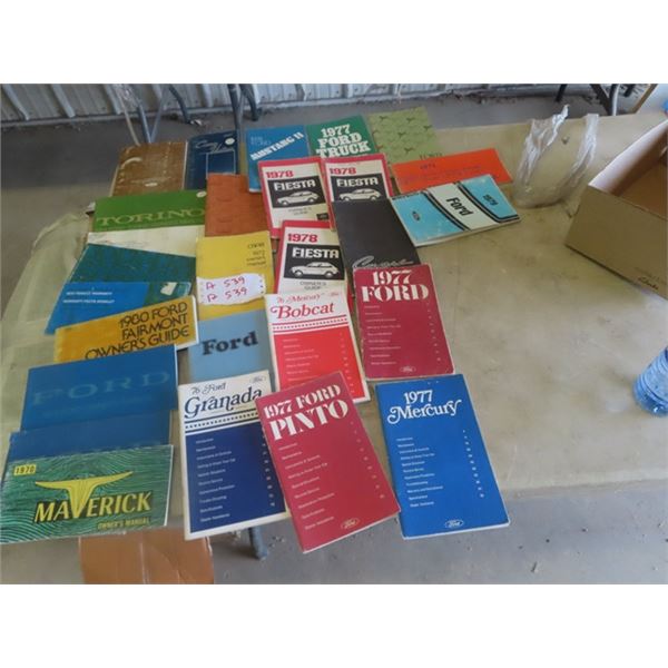 27 Auto Manuals - 1970's , 1980's