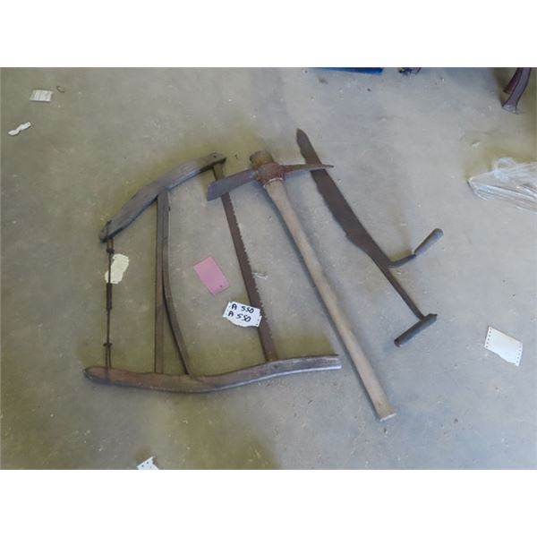 Saw, Pick, Hay Knife
