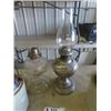 Image 2 : 2 Crocs not Labelled & 2 Oil Lamps; 1) Glass, 1) Metal with Glass Shade