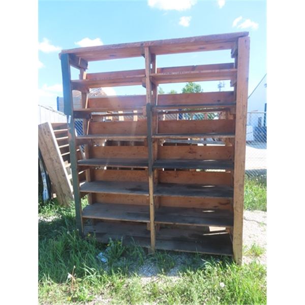 Wooden Shelf 90" x 77" x 20"