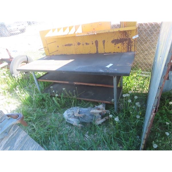 Steel Shop Bench 30" x 75" x 32"  plus hutch