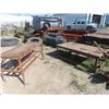 Image 1 : 2 Shop Benches - Steel Framed with Wood Deck 1) 24"X 67" x 40"  on Casters, 1) 30" x 60" x 24"